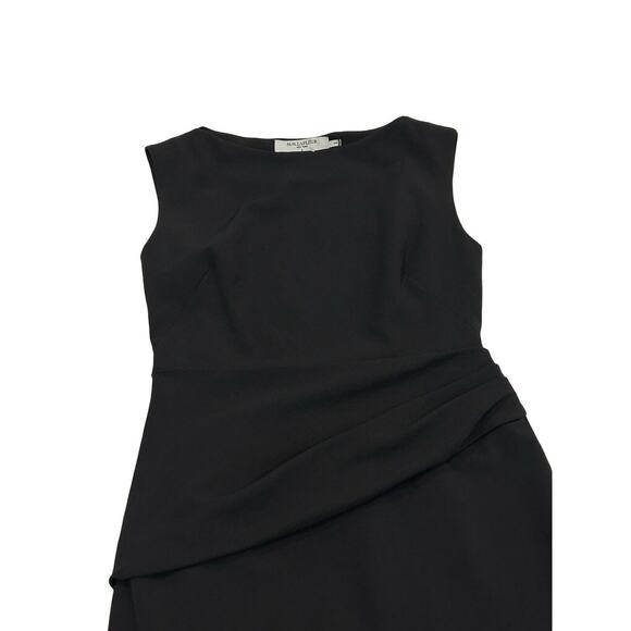 M.M. Lafleur Maisie Sheath Dress Womens Size 4 Black Sleeveless Side Slit - Picture 4 of 8